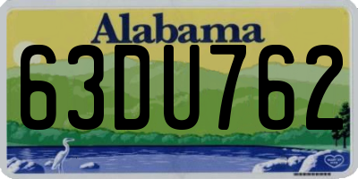AL license plate 63DU762