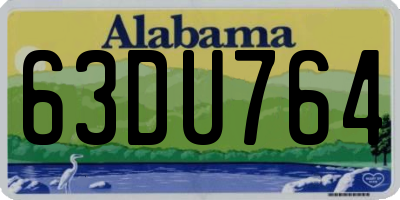 AL license plate 63DU764