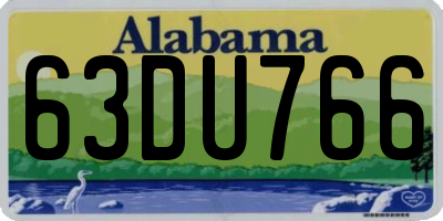 AL license plate 63DU766