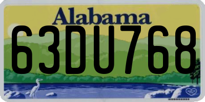 AL license plate 63DU768