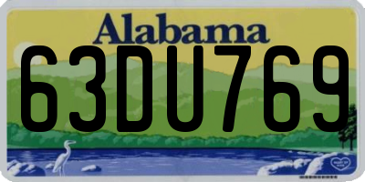 AL license plate 63DU769