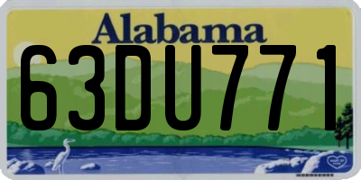 AL license plate 63DU771