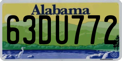 AL license plate 63DU772