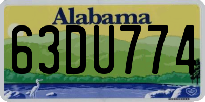 AL license plate 63DU774
