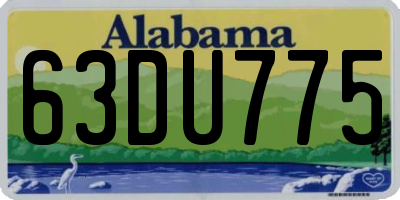 AL license plate 63DU775