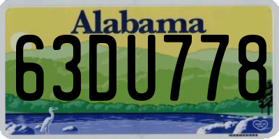 AL license plate 63DU778