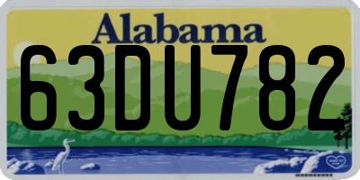 AL license plate 63DU782