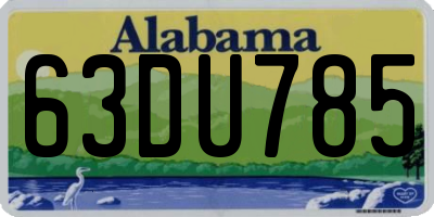 AL license plate 63DU785