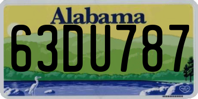 AL license plate 63DU787