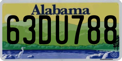 AL license plate 63DU788