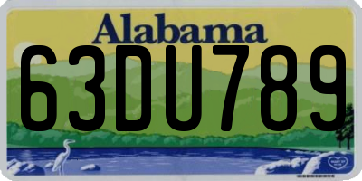 AL license plate 63DU789