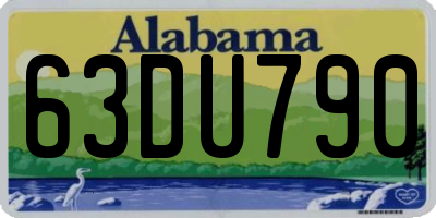 AL license plate 63DU790