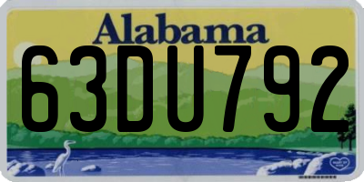 AL license plate 63DU792