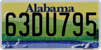 AL license plate 63DU795