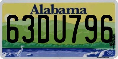 AL license plate 63DU796