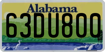 AL license plate 63DU800