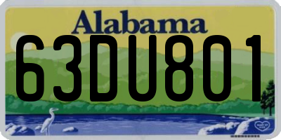 AL license plate 63DU801