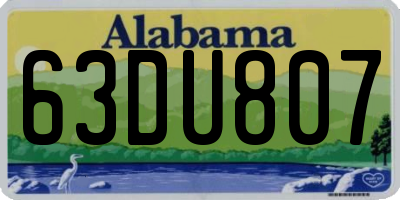AL license plate 63DU807