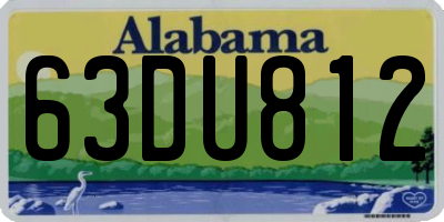 AL license plate 63DU812
