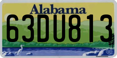 AL license plate 63DU813
