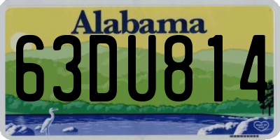 AL license plate 63DU814