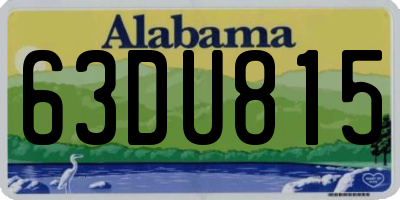 AL license plate 63DU815