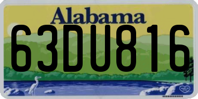 AL license plate 63DU816