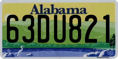 AL license plate 63DU821