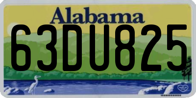 AL license plate 63DU825