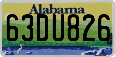 AL license plate 63DU826