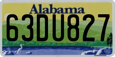 AL license plate 63DU827