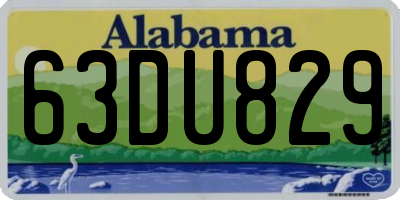AL license plate 63DU829