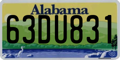 AL license plate 63DU831