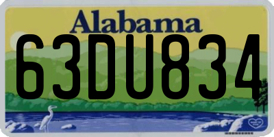 AL license plate 63DU834