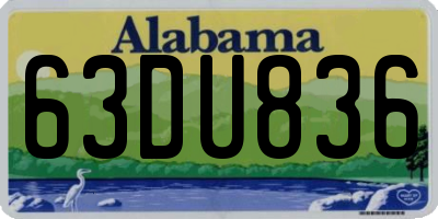 AL license plate 63DU836