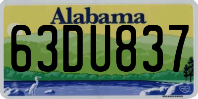 AL license plate 63DU837