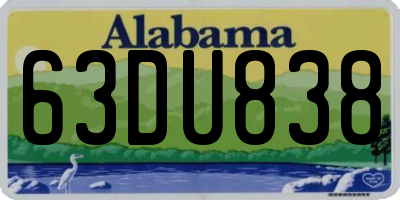 AL license plate 63DU838