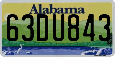 AL license plate 63DU843