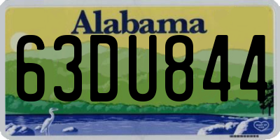 AL license plate 63DU844