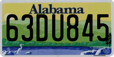 AL license plate 63DU845