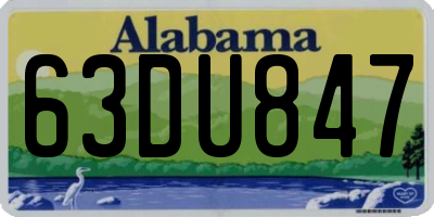 AL license plate 63DU847