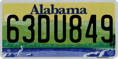 AL license plate 63DU849
