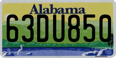 AL license plate 63DU850