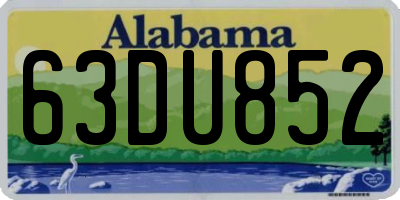 AL license plate 63DU852