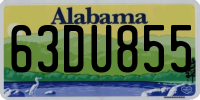 AL license plate 63DU855