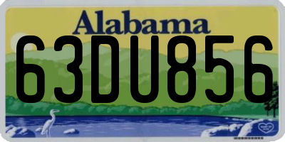 AL license plate 63DU856