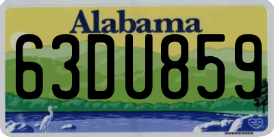 AL license plate 63DU859