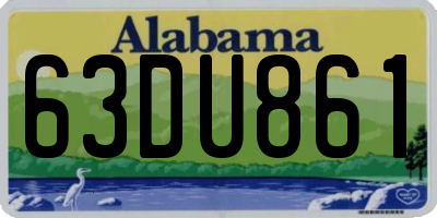 AL license plate 63DU861