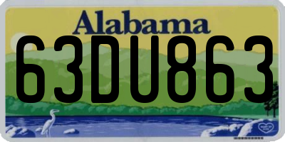 AL license plate 63DU863