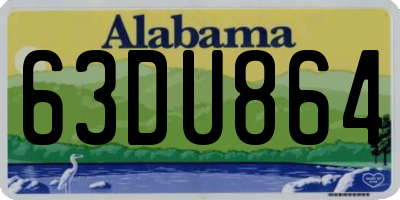 AL license plate 63DU864